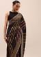Black Silk Saree In Butta Work With Unstitched Blouse