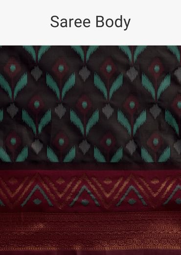 Black Silk Zari Woven Saree