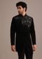 Black Zardozi Work Indo Western Set in Velvet