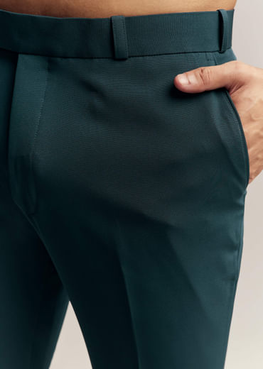 Blue Kurta Set For Men With Floral Print And Beads Work On Suiting Fabric Blue Kurta Set For Men With Floral Print And Beads Work On Suiting Fabric