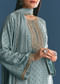 Blue Kurta Dupatta Set With Moti Cutdana Work