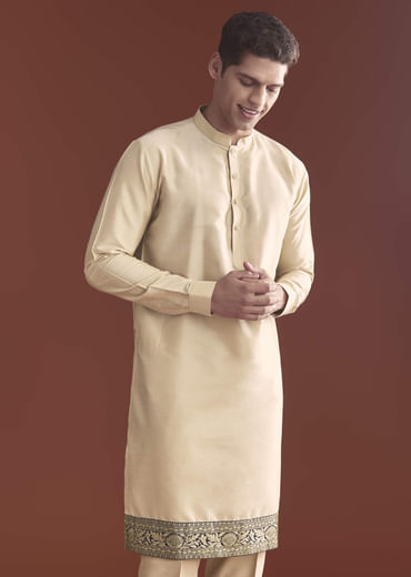 Blue Silk Bandhani Kurta Jacket Set For Men With Geometric Motifs