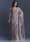 Blue Tissue Saree With Heavy Hand Embroidery