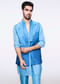 Blue Ombre Hand Embroidered Bandi And Kurta Set