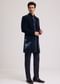 Blue Velvet Indo Jacket Set With Hand Painted Cut Dana Work
