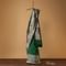 Bottle Green Woven Saree In Pure Katan Silk With Paithani Border Pallu And Unstitched Blouse