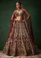 Bridal Lehenga Embroidered Set with Two Dupattas