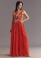 Orange Georgette Jumpsuit With Moti And Sequins Embroidery