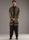 Brown Modal Kurta Jacket Set For Men With Hand Block Ajrakh Print