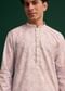 Beige Cotton Paisley Printed Kurta Set