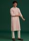 Onion Pink Georgette Embroidered Kurta Set