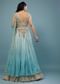 Mint Blue Embroidered Anarkali Suit In Crepe