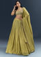 Citrus Green Banarasi Silk Bridesmaid Lehenga With Delicate Hand Embroidery