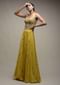 Citrus Jumpsuit In Crepe With Front Cut Out And Zardozi Embroidered Floral Jaal