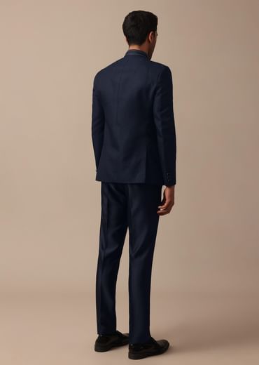Classic Blue Bandhgala Jodhpuri Suit