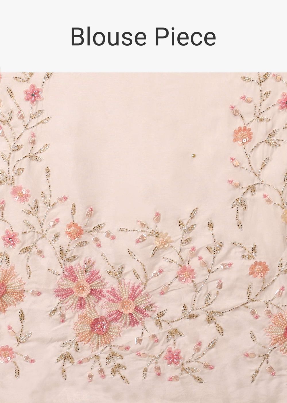 Daisy Dancer White Saree In Organza With 3D Floral Embroidery