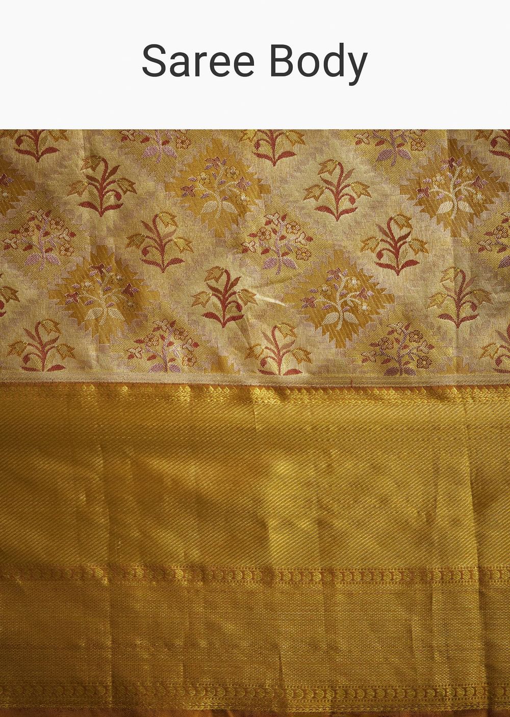 Coffee Beige Kanjivaram Silk Saree With Golden Zari Border