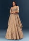 Copper Banarasi Silk Bridesmaid Lehenga With Heavy Hand Embroidery