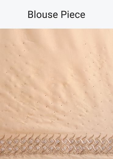 Copper Tissue Cutdana And Stone Embroidered Saree