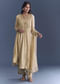 Cream Silk Anarkali Suit With Zari Thread Embroidery