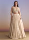 Cream Tissue Silk Bridesmaid Lehenga With Zardosi Embroidery