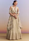 Cream Chinon Bridesmaid Lehenga With Tissue Dupatta
