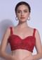 Crimson Red Blouse With Sequins And Cut Dana Work And Sweetheart Neckline