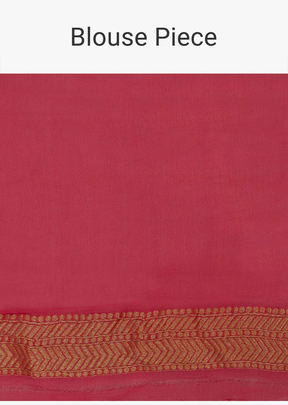 Dark peach georgette saree in weaved butti and border