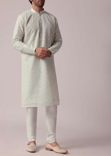 Dazzling Blue Festive Kurta Set For Men