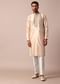 Dazzling Gold Silk Kurta Set For Men