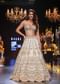 Disha Patani In Peach Lehenga Set with Pearl Butti Embroidery And 3D Flowers