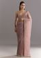 Dusky Lavender Organza Saree With Stones Cutdana Sequins Embroidery