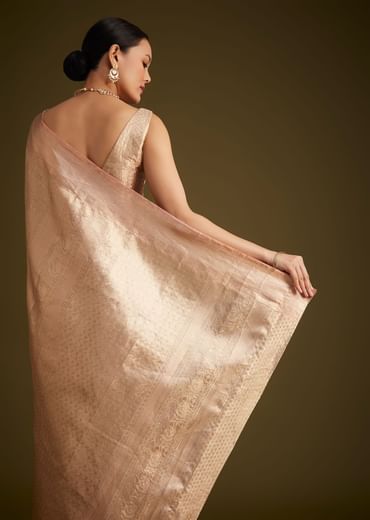 Dusty Pink Kanjivaram Silk Saree