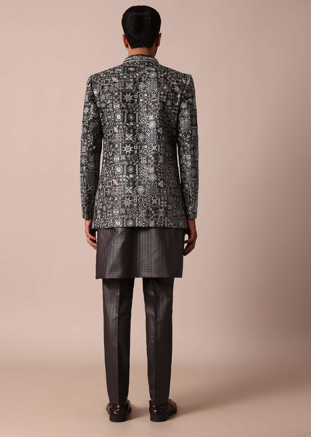Elegant Brown Indowestern Set For Men