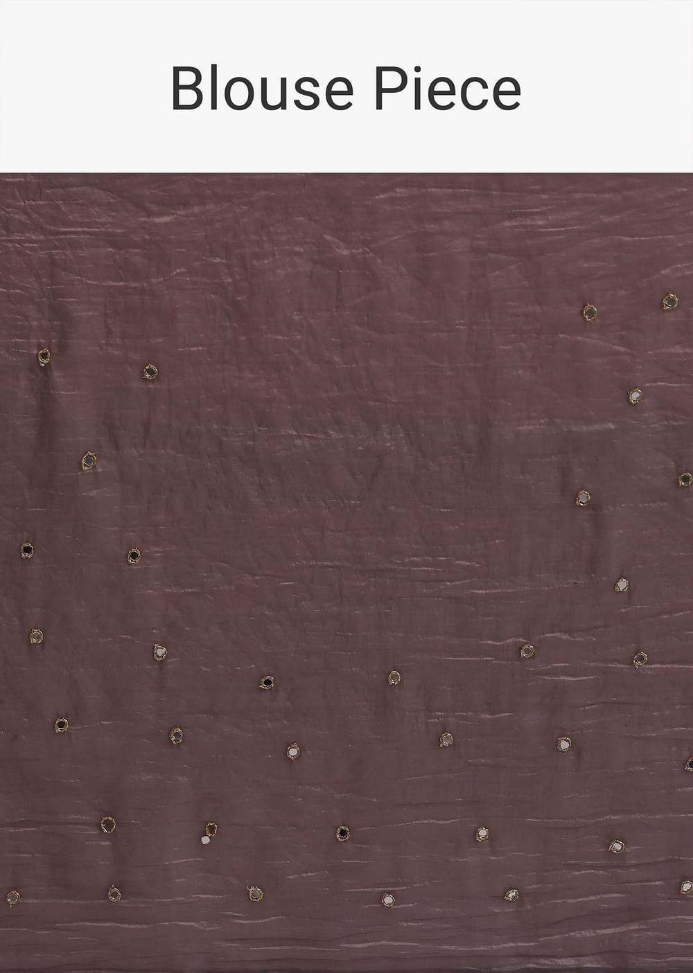 Elegant Brown Saree With Mirror and Stone Work