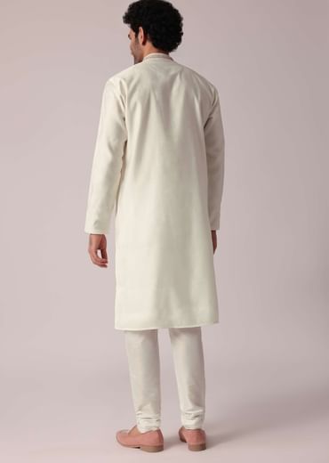 Elegant Embroidered Festive Kurta Set For Men