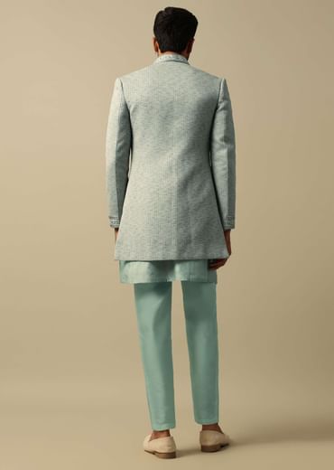 Elegant Green Ombre Indowestern For Men