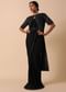 Elegant Pre Stitched Black Georgette Saree Set