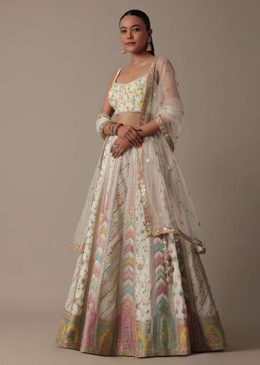 Elegant White Lehenga Choli Set
