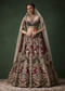 Embroidered Bridal Lehenga Set with Two Dupattas