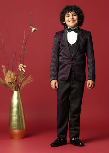 Embroidered Festive Tuxedo For Boys