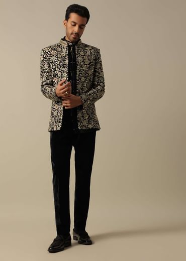 Exquisite Black Indowestern Set