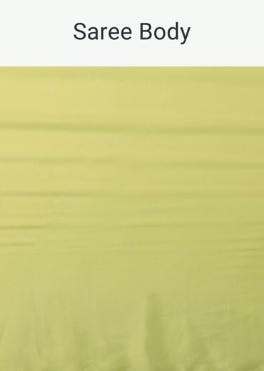 Fern Green Crepe Saree With Organza Frilled Blouse