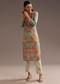 Floral Print Crepe Kurta With Cutdana Work