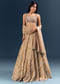 Gold Banarasi Silk Bridesmaid Lehenga With Heavy Hand Embroidery