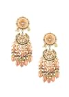 Gold-Finish Kundan Choker Necklace Set With Intricate Colourful Meenakari Work In Mix Metal