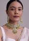 Gold-Finish Kundan Choker Necklace With Colorful Intricate Meenakari Work And Stones In Mix Metal