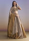 Gold Tissue Bridesmaid Lehenga With Zardosi Embroidery
