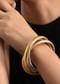 Gold And Silver Chunky Bangles In Mix Metal