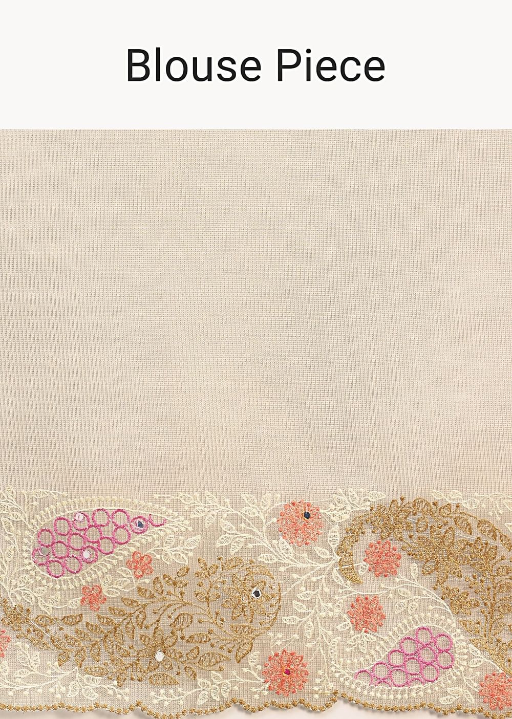 Gold Chanderi Silk Saree With Intricate Zari Embellishments